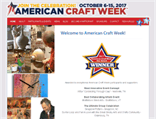 Tablet Screenshot of americancraftweek.com